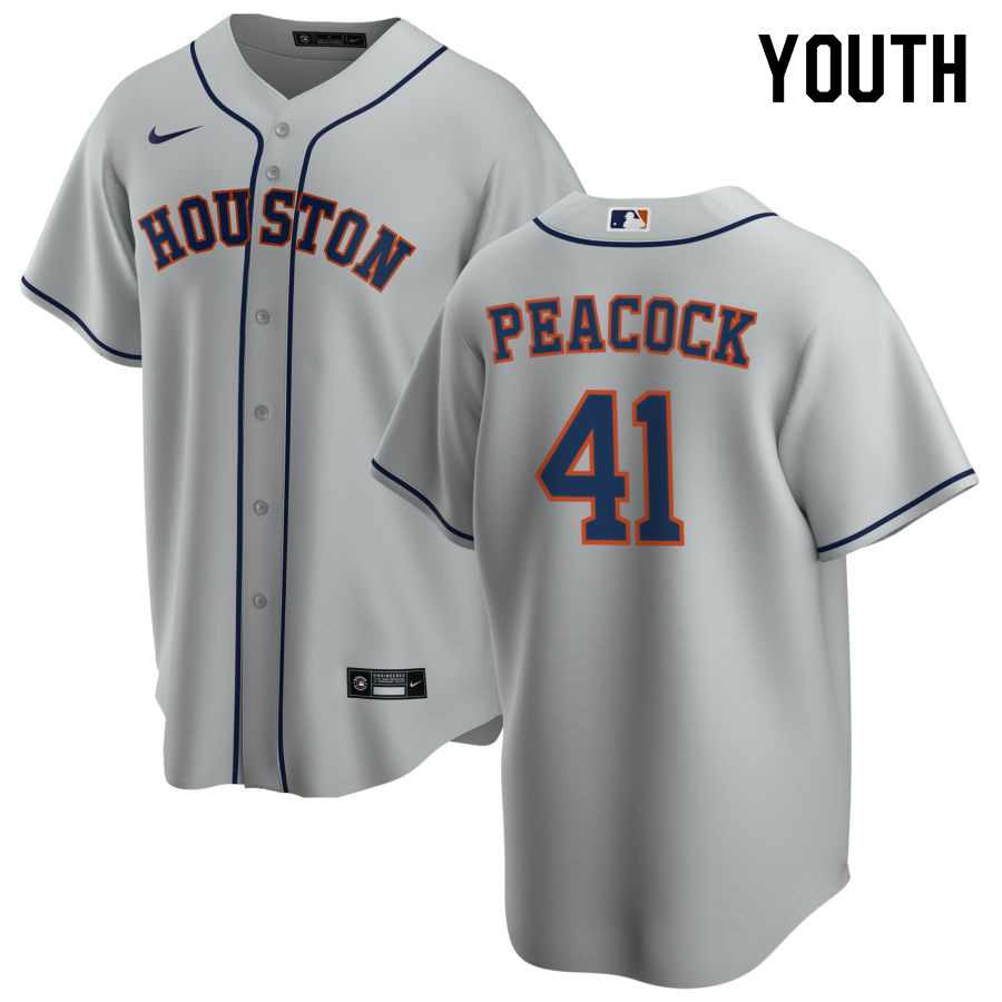 Nike Youth #41 Brad Peacock Houston Astros Baseball Jerseys Sale-Gray
